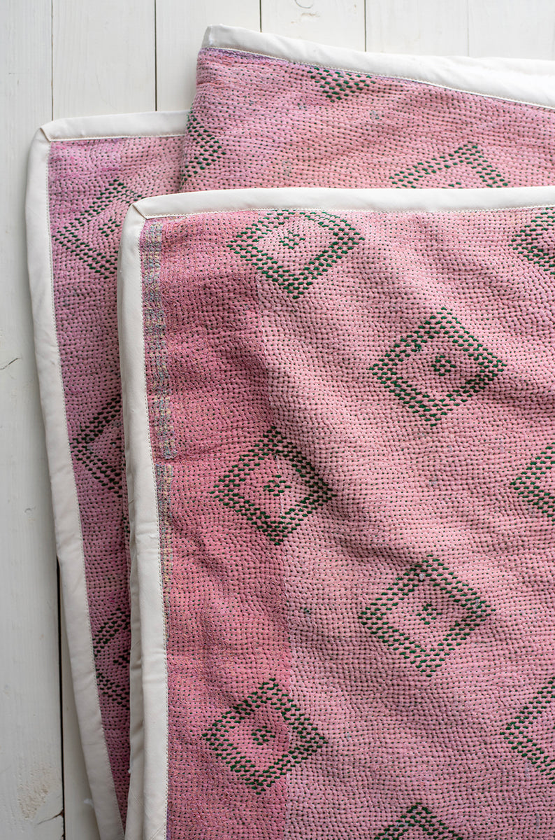 Kantha Sherpa Blanket Alice & Lois