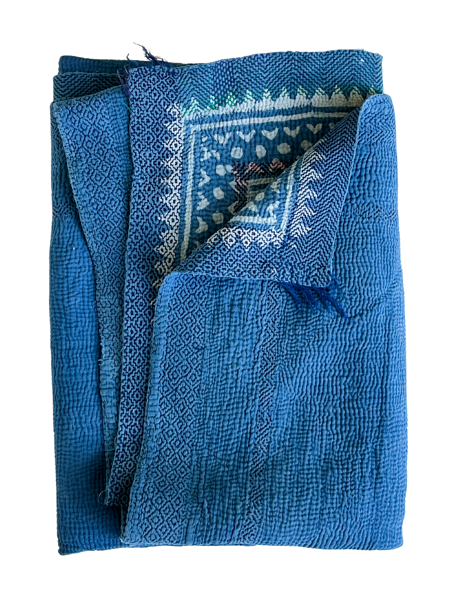 The Blue Flower Quilt – Vintage Kantha Quilt