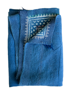 The Blue Flower Quilt – Vintage Kantha Quilt