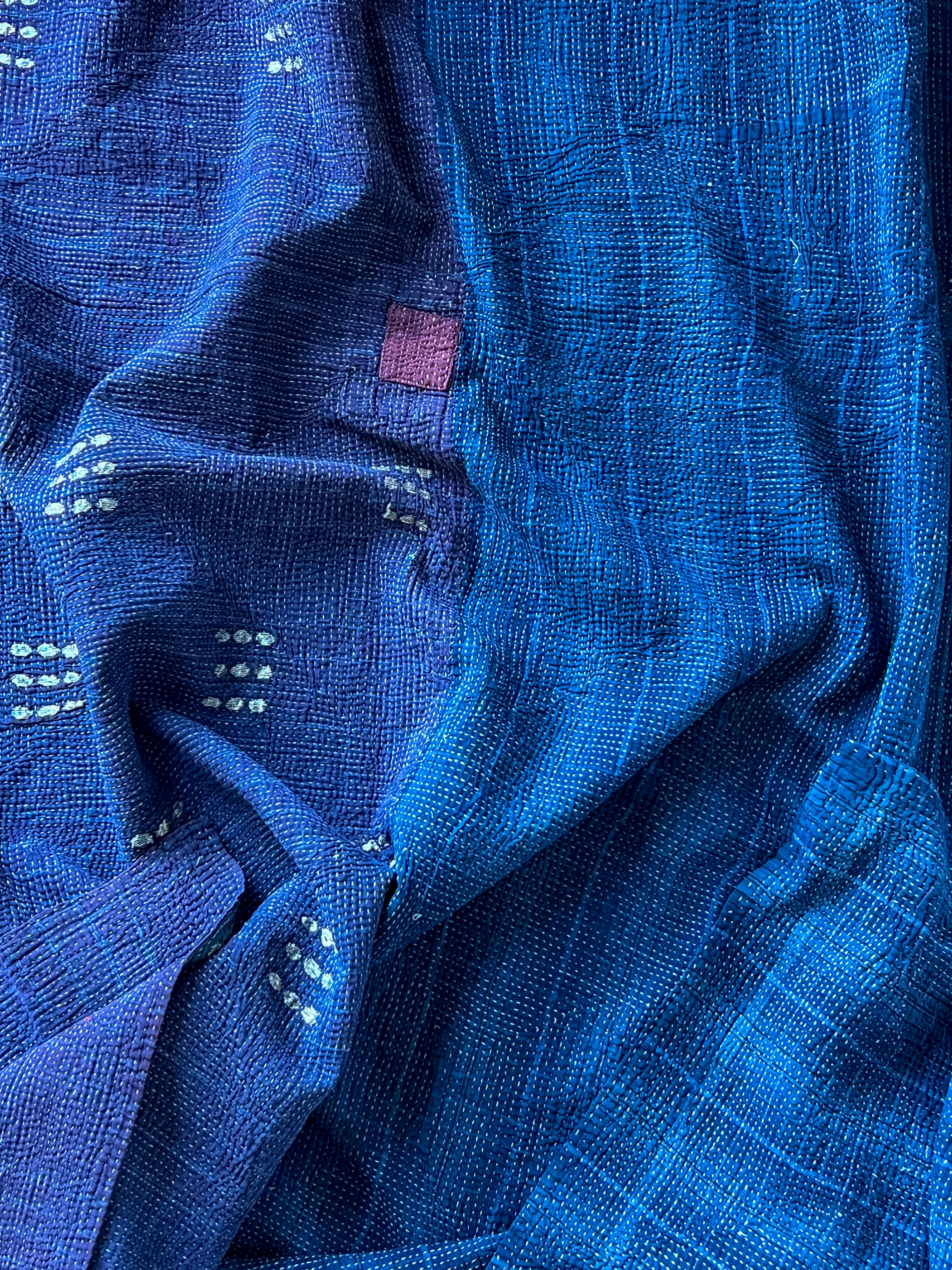 The Indigo Quilt – Vintage Kantha Quilt