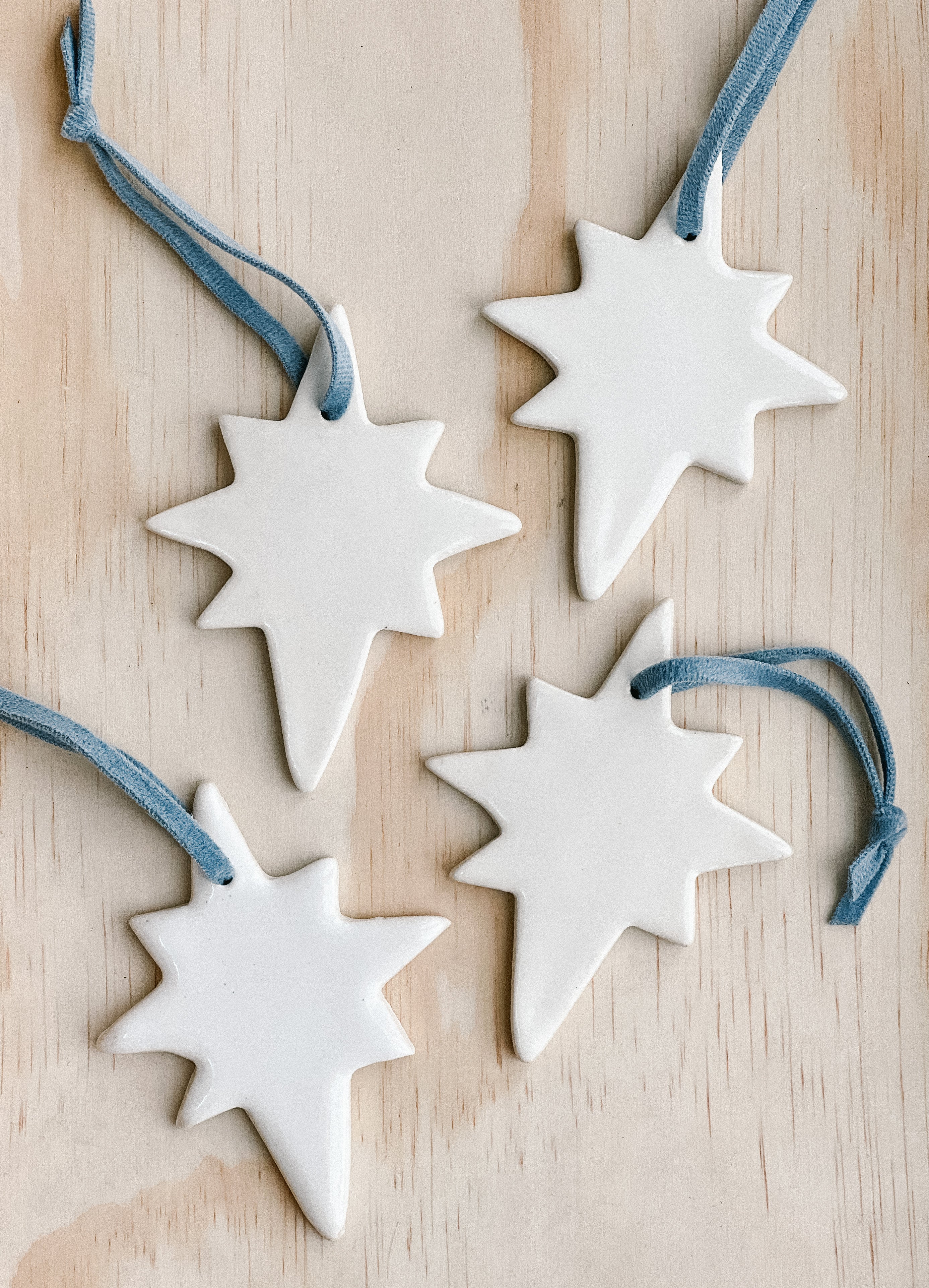 Handmade Ceramic Star Ornaments