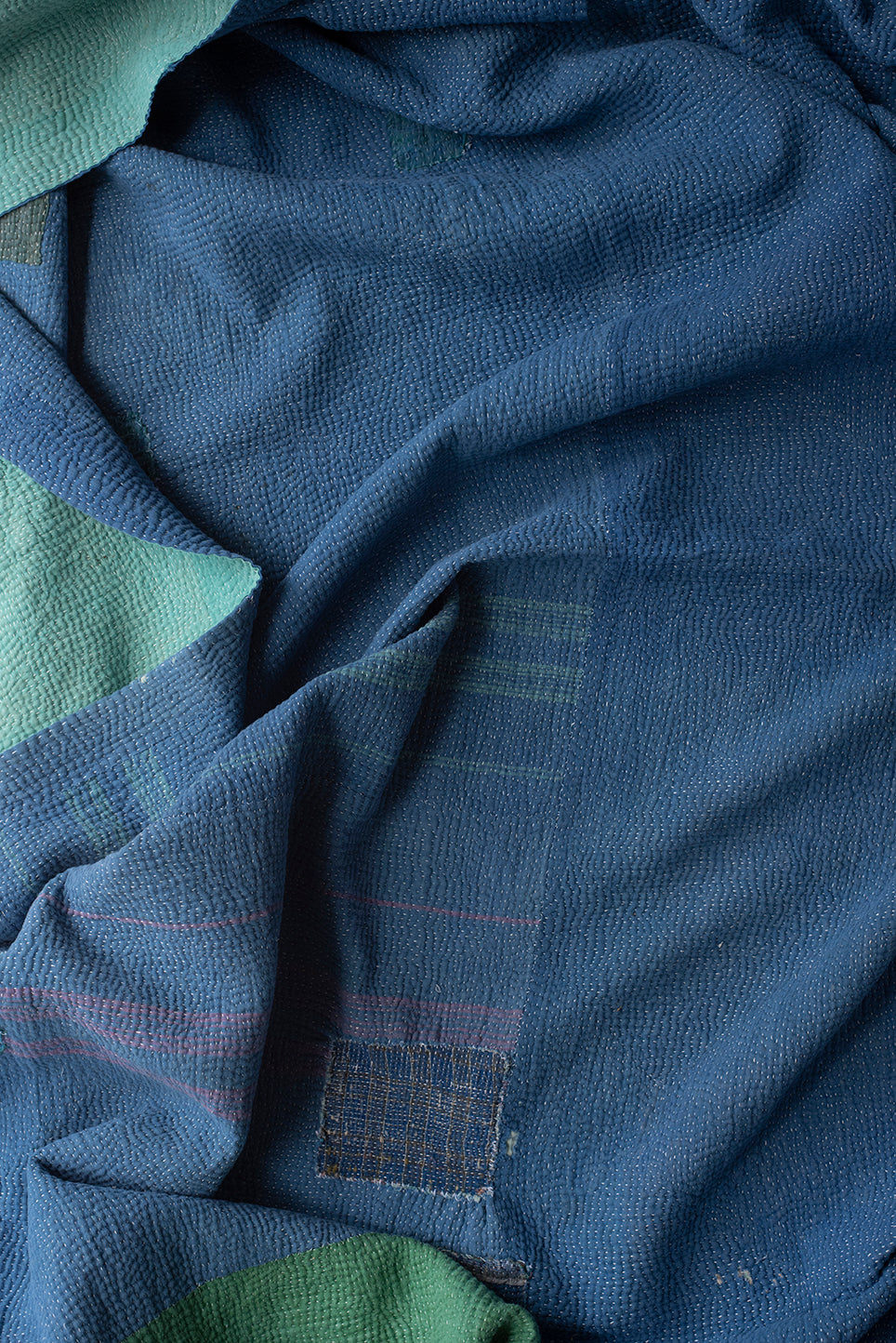 The Bluebell Quilt – Vintage Kantha Quilt