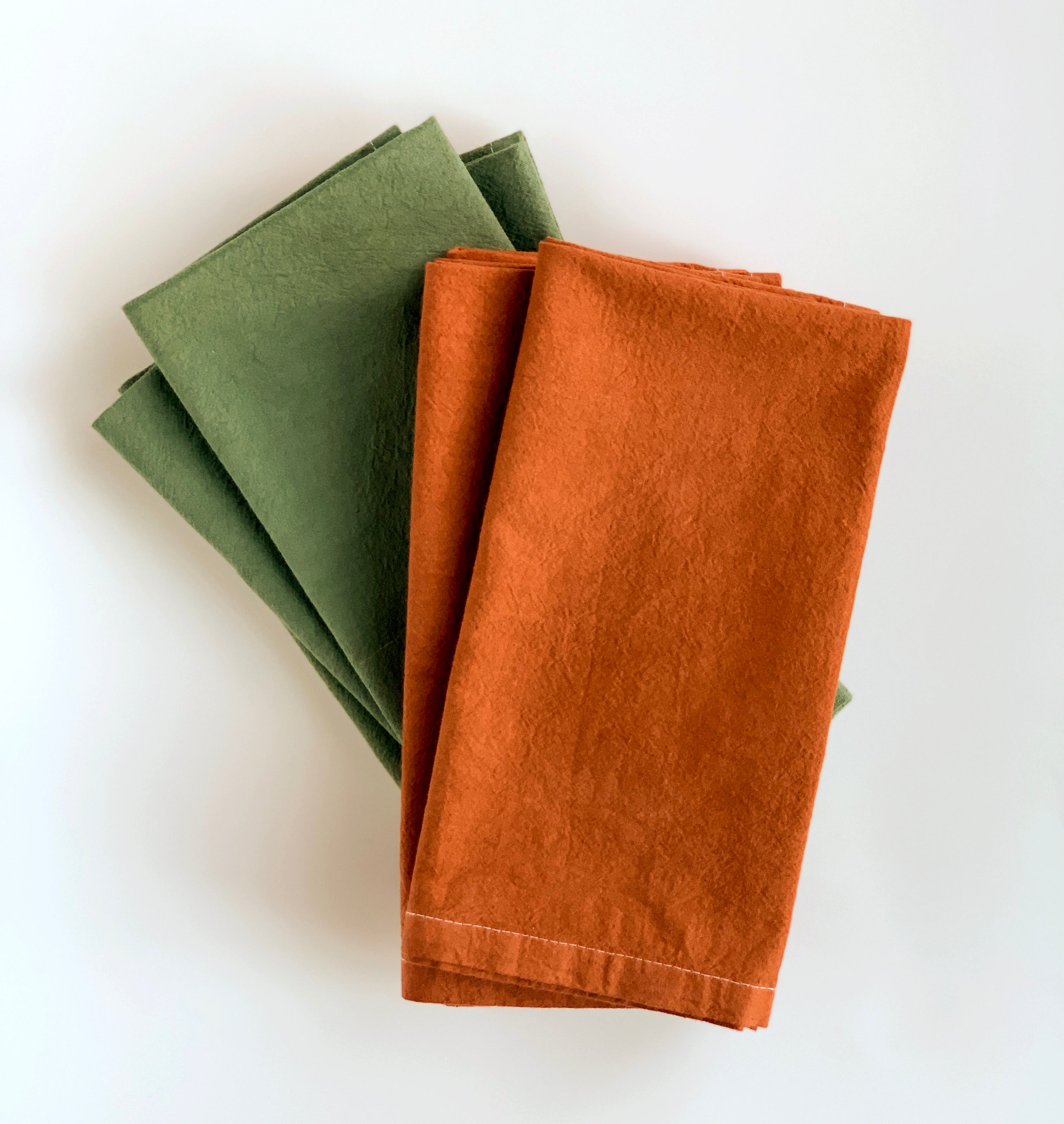 Hand-Dyed Flour Sack Cloth Napkins (set of 4)