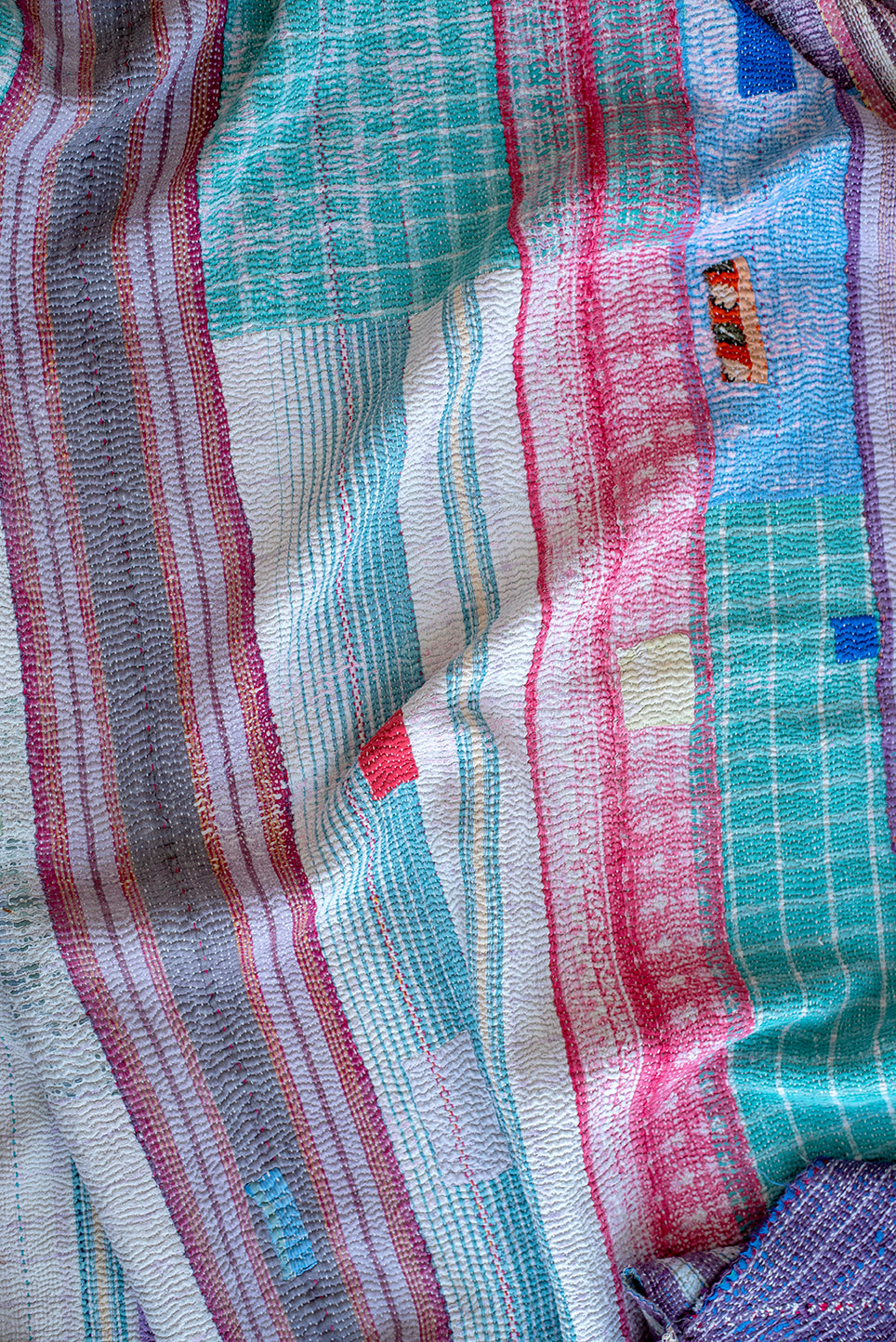 The Dogwood Quilt – Vintage Kantha Quilt