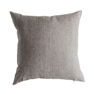 Grey Striped Linen Pillow Cover + Insert 18x18