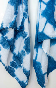 Hand-dyed Indigo Shibori Dish Towels
